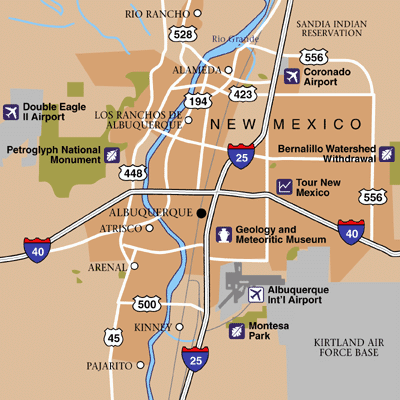 Albuquerque Area Map