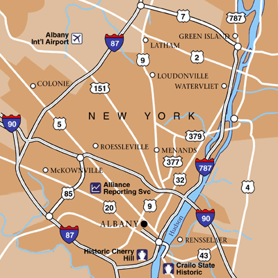 Albany Area Map