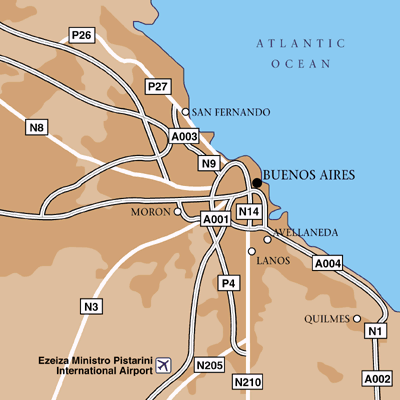 Buenos Aires Area Map