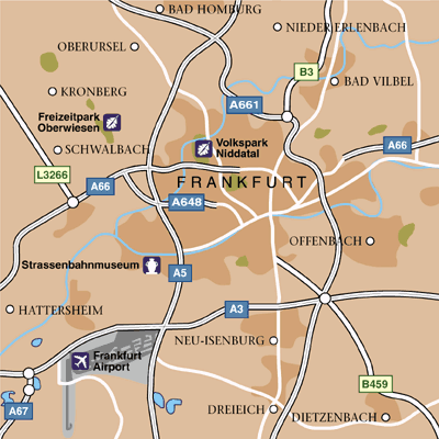 Frankfurt Area Map
