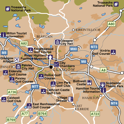 Glasgow Area Map