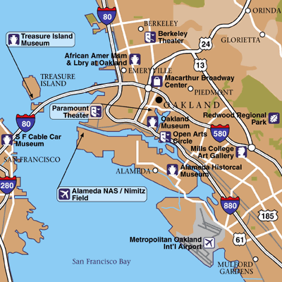 Oakland Area Map