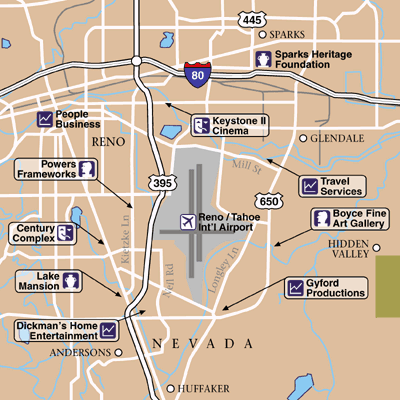 Reno Area Map