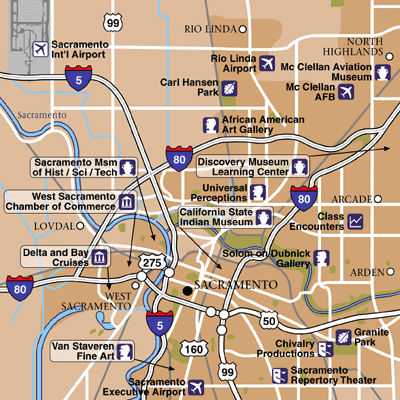 Sacramento Area Map