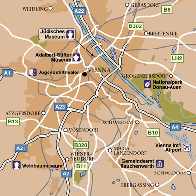 Vienna Area Map