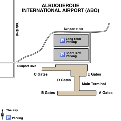 Albuquerque International Sunport Map