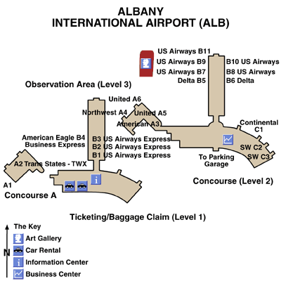 Albany Airport Map