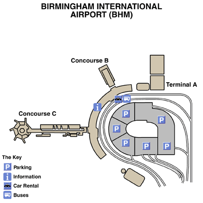 Birmingham International Airport Map