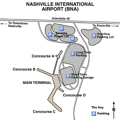 Nashville International Airport Map