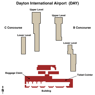 Dayton International Airport Map