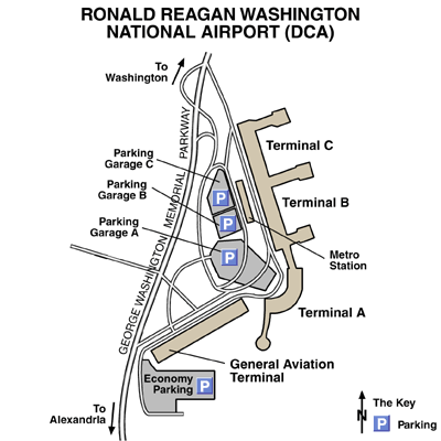 Ronald Reagan Washington National Map