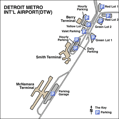 Detroit Metro Airport Map