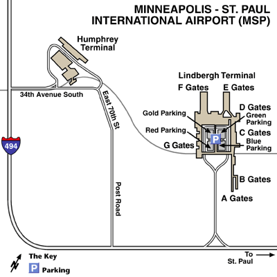 Minneapolis-St Paul International Airport Map