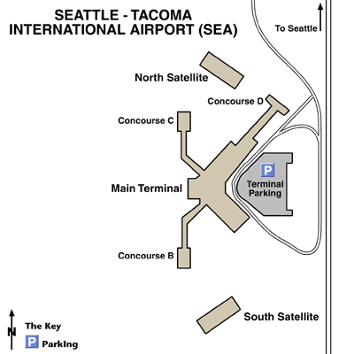 Seattle-Tacoma International Airport Map