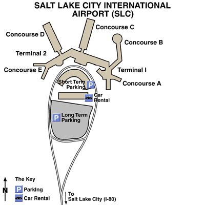 Salt Lake City International Airport Map